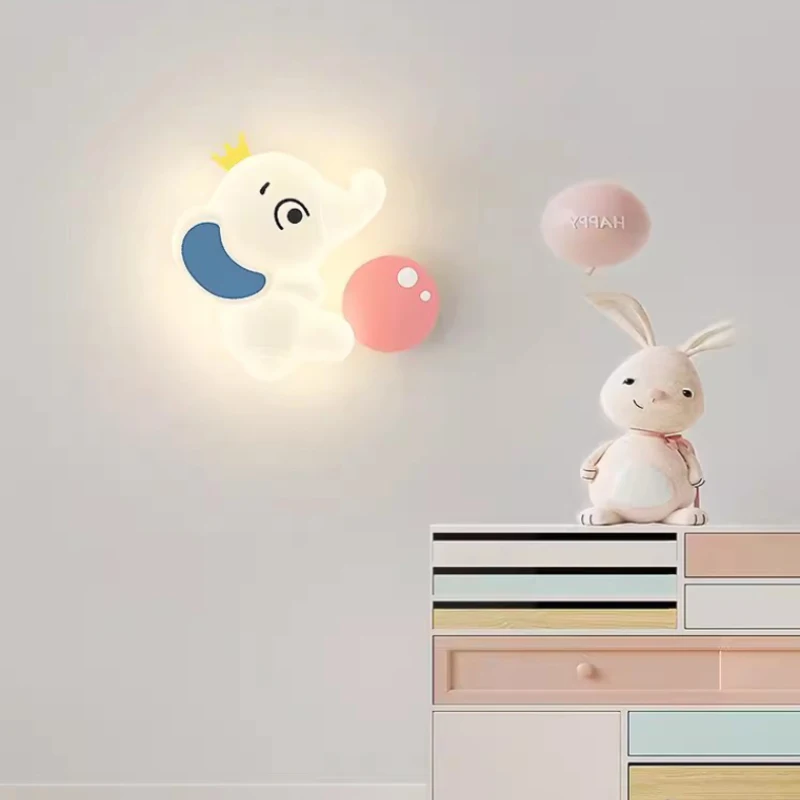 Baby Nursery Elephant - Modern Children's Room Wall Lamps LED
