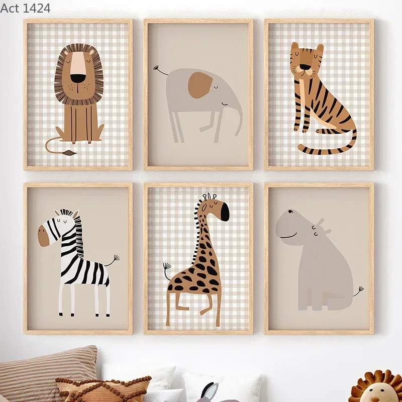 Baby Nursery Elephant - Lion Tiger Elephant Giraffe Jungle Animal