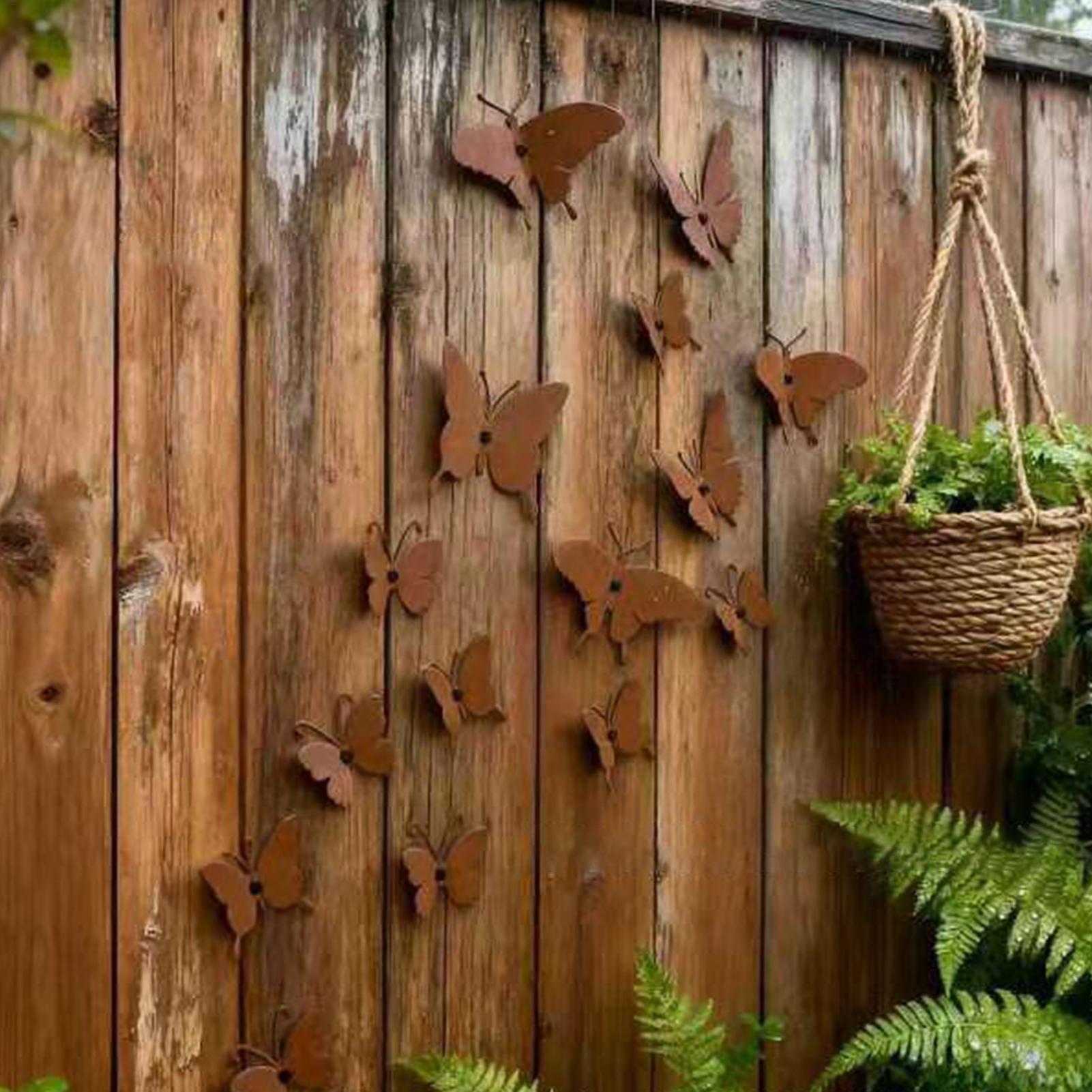 Baby Nursery Decor Girl - Metal Butterfly Wall Decor 15 Piece