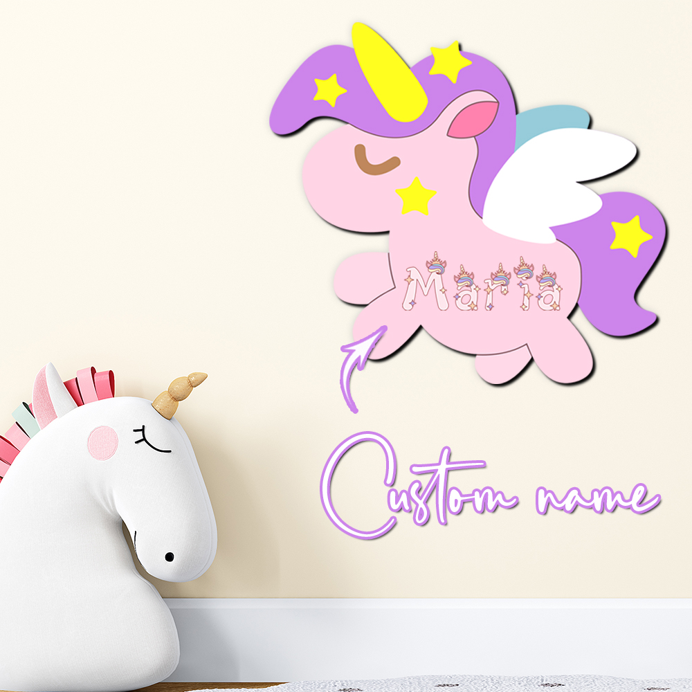 Custom Unicorn Wooden Name Sig - đánh giá và giá Baby Nursery Sign