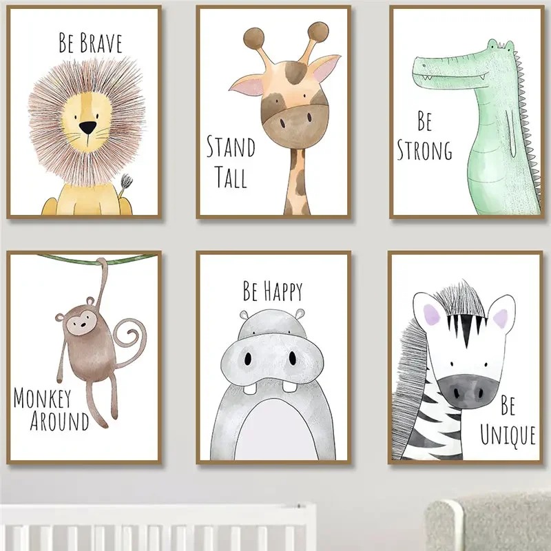 Nursery Wall Art Cute Cartoon  - đánh giá và giá Baby Nursery Quotes