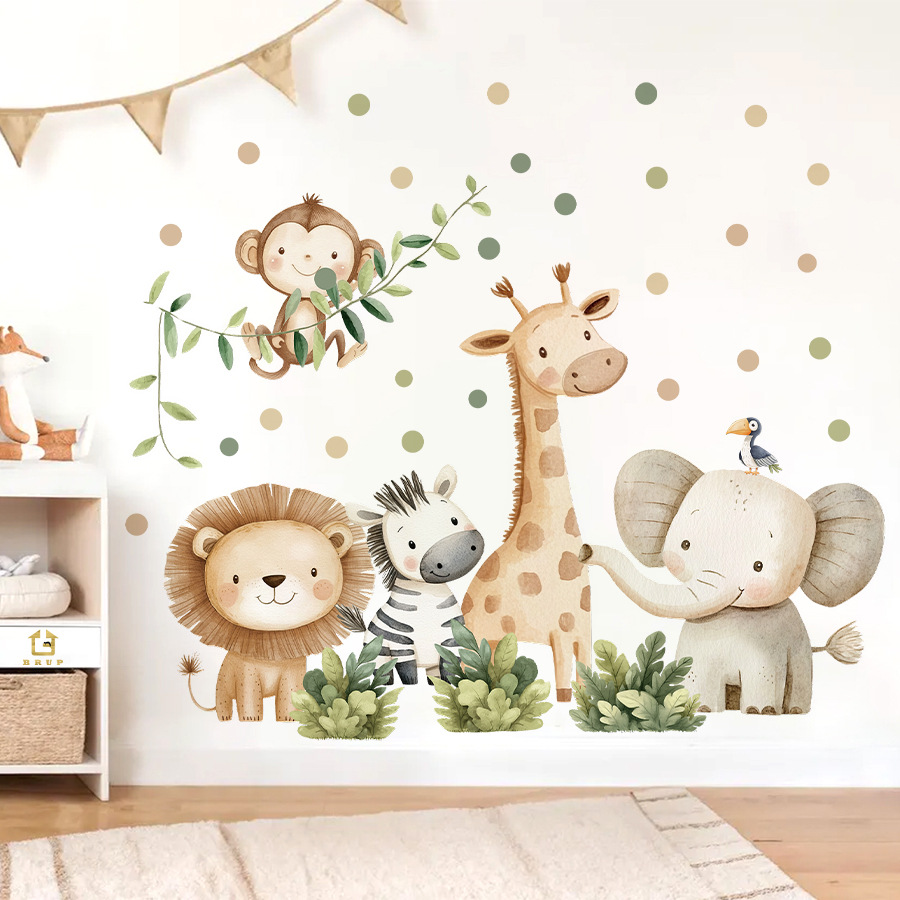 Boho Forest Animals Wall Stick - đánh giá và giá Baby Nursery Elephant