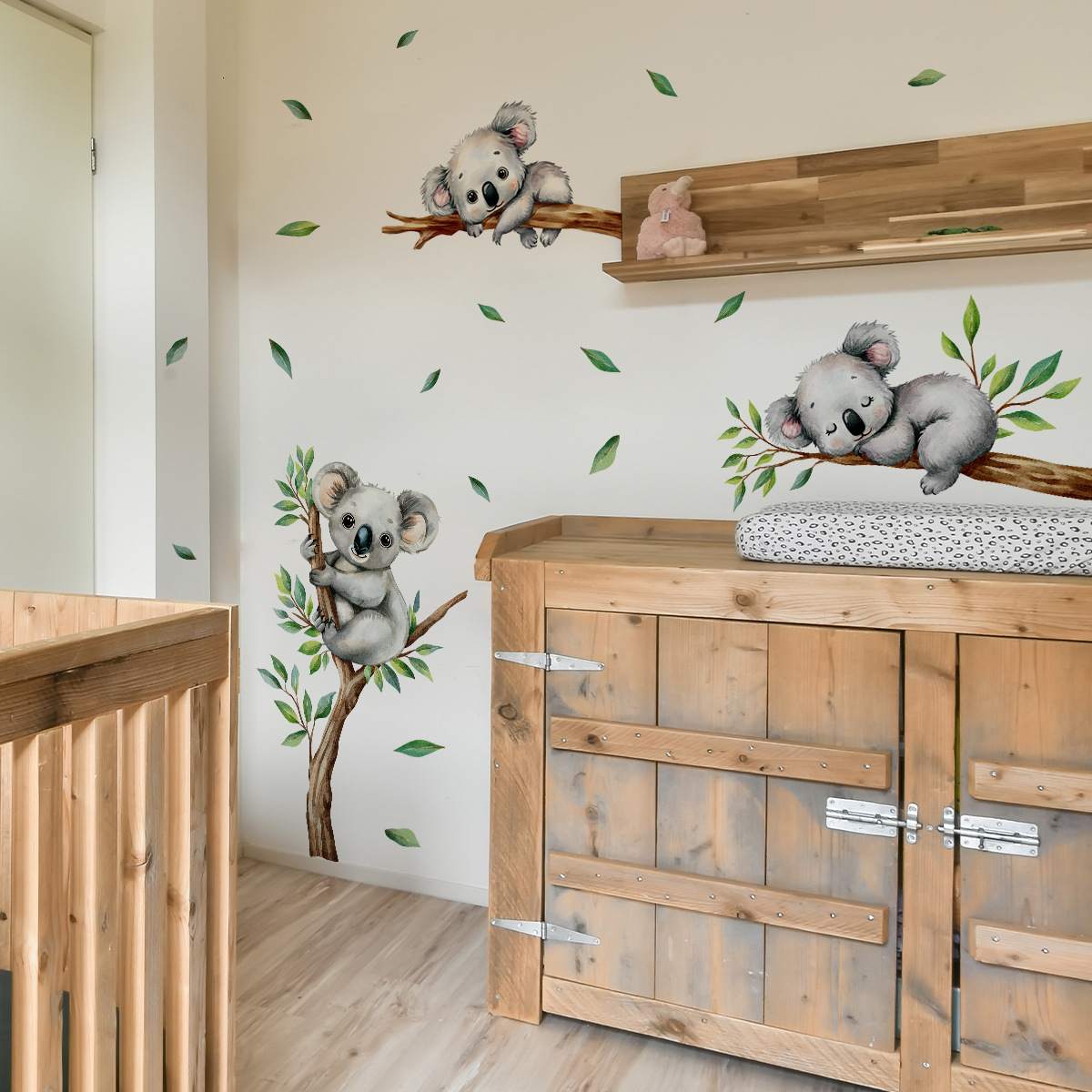 Cartoon Koala Climbing Tree Br - đánh giá và giá Wall Decal Nursery