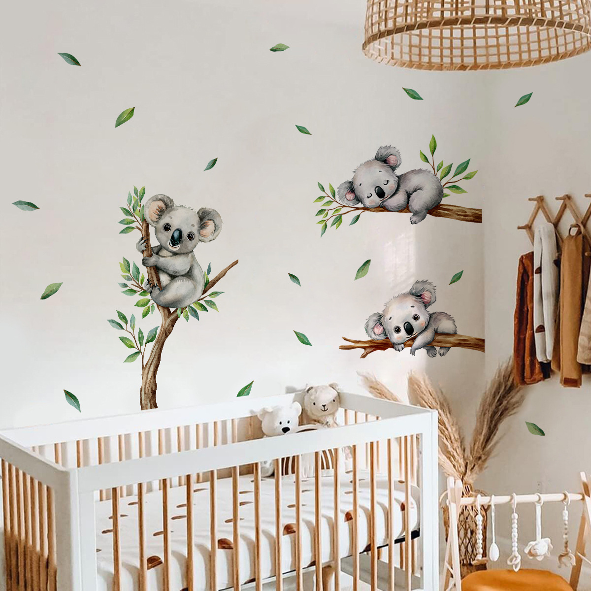 Cartoon Koala Climbing Tree Br - đánh giá và giá Wall Decal Nursery