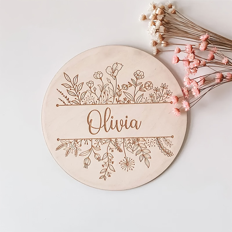 Personalized Floral Engraved N - đánh giá và giá Baby Nursery Sign