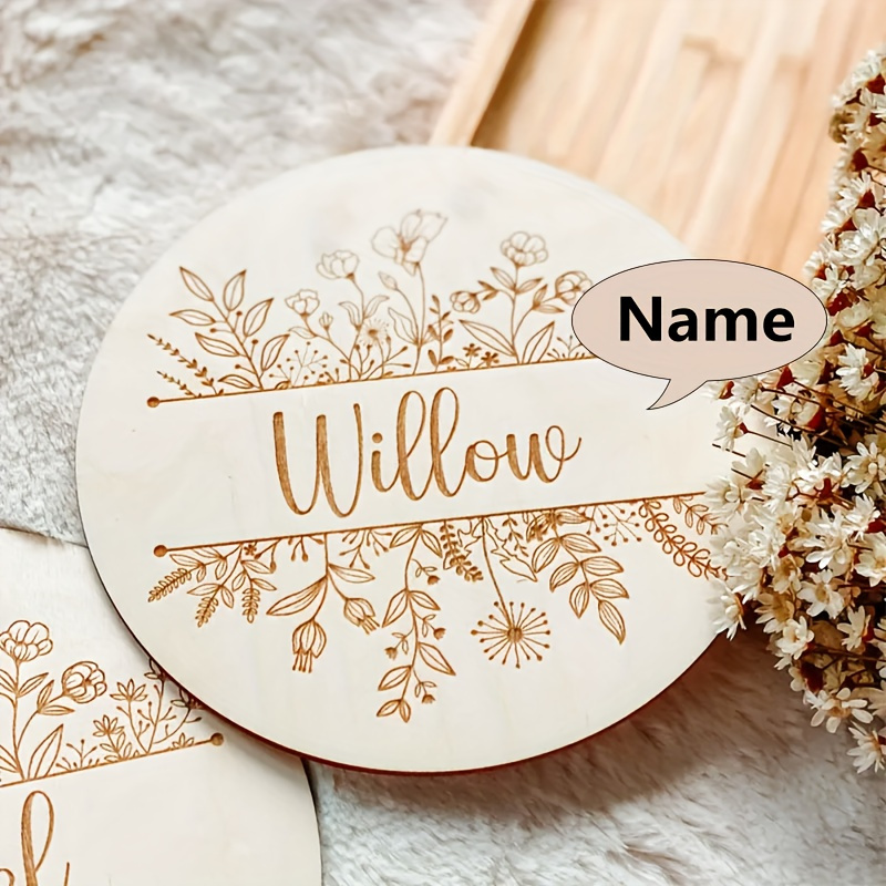 Personalized Floral Engraved N - đánh giá và giá Baby Nursery Sign