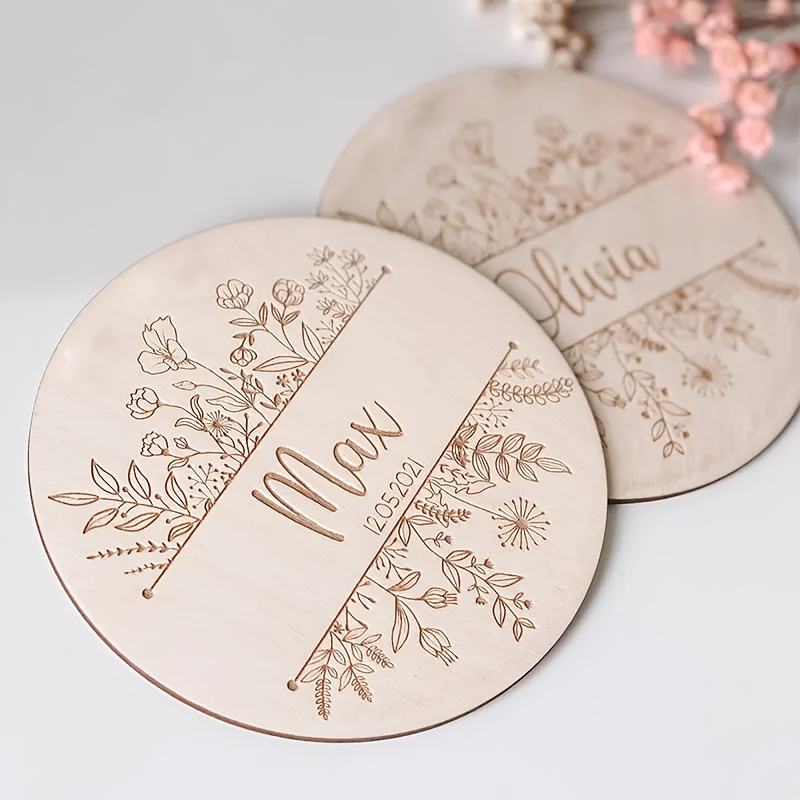 Personalized Floral Engraved N - đánh giá và giá Baby Nursery Sign