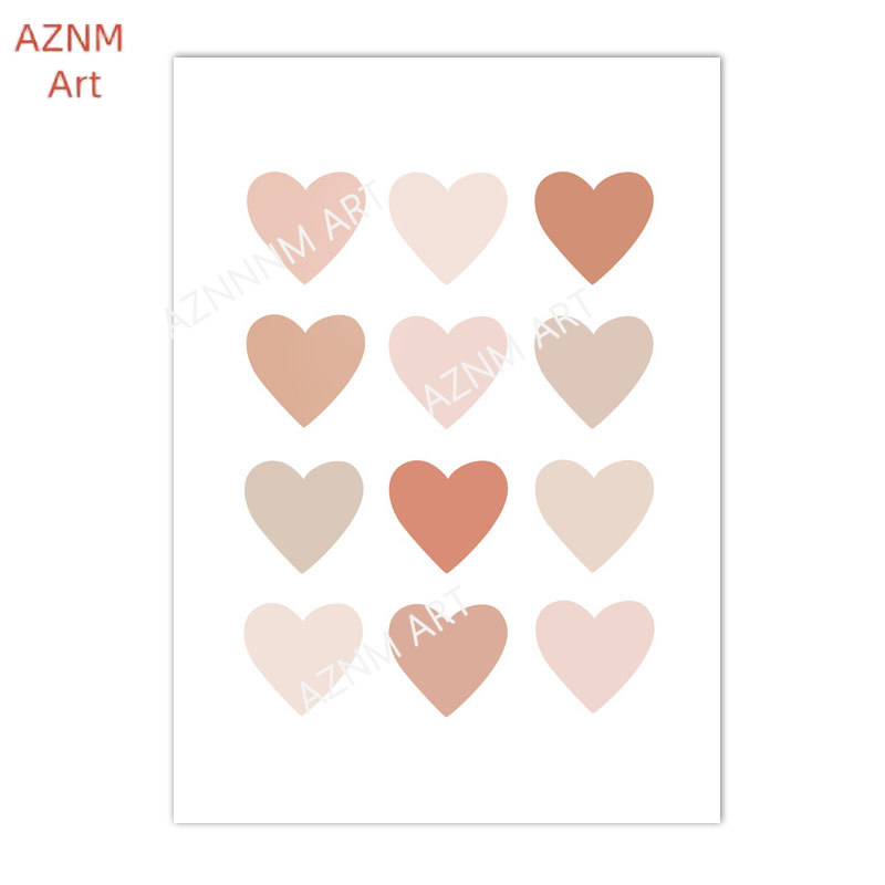 1/3PCS ，Cartoon Heart Rainbow  - đánh giá và giá Baby Nursery Paintings
