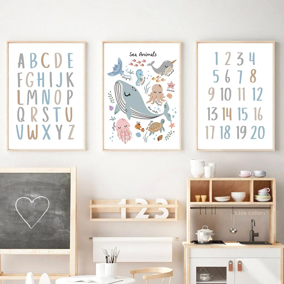 Unframe Ocean Animals Sea Turt - đánh giá và giá Baby Nursery Animal Prints