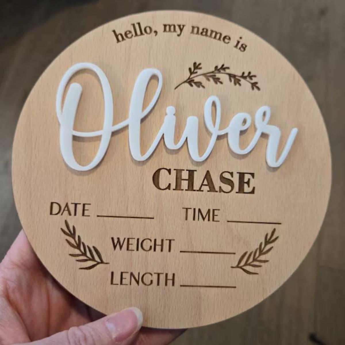 1Pc Custom Baby Announcement S - đánh giá và giá Baby Nursery Sign