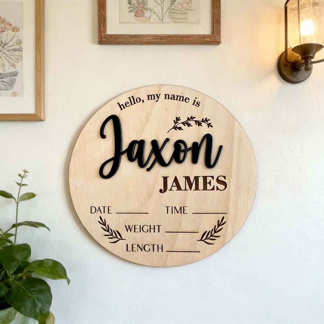 1Pc Custom Baby Announcement S - đánh giá và giá Baby Nursery Sign