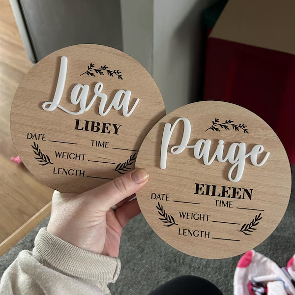 1Pc Custom Baby Announcement S - đánh giá và giá Baby Nursery Sign