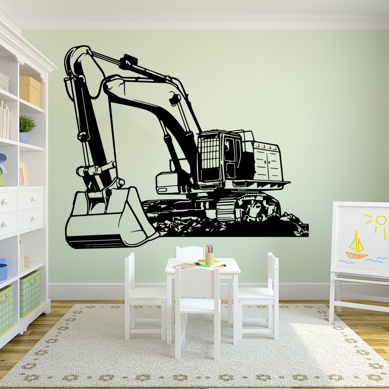 Lớn Nặng Equipmen Xe Xúc Đào D - đánh giá và giá Wall Decal Nursery