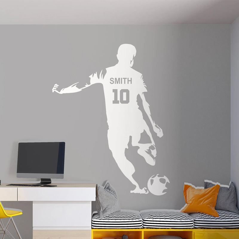 Cá Tính Cầu Thủ Bóng Đá Tên Và - đánh giá và giá Wall Decal Nursery