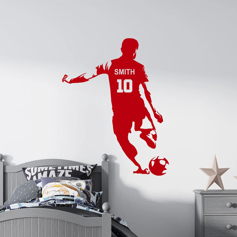 Cá Tính Cầu Thủ Bóng Đá Tên Và - đánh giá và giá Wall Decal Nursery