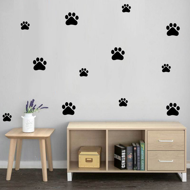 Hoạt Hình Chó Mèo Đi Paw In Hì - đánh giá và giá Wall Decal Nursery