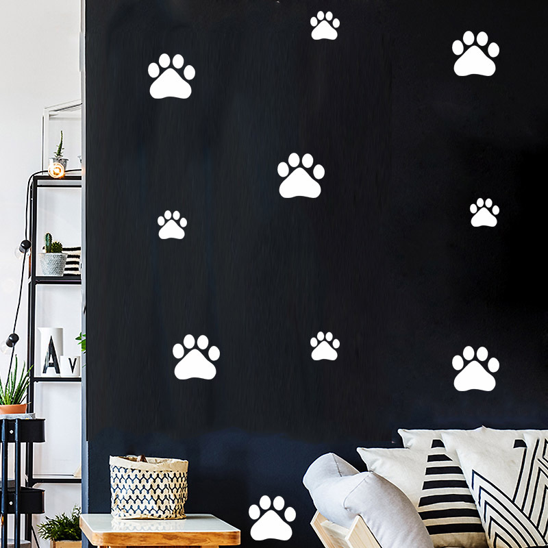 Hoạt Hình Chó Mèo Đi Paw In Hì - đánh giá và giá Wall Decal Nursery