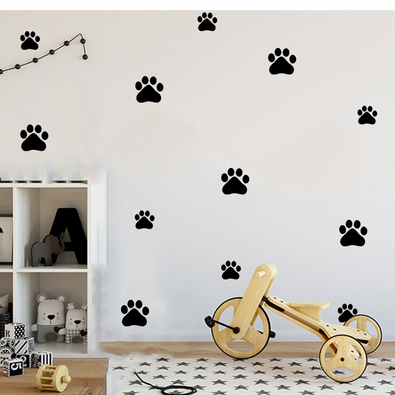 Hoạt Hình Chó Mèo Đi Paw In Hì - đánh giá và giá Wall Decal Nursery