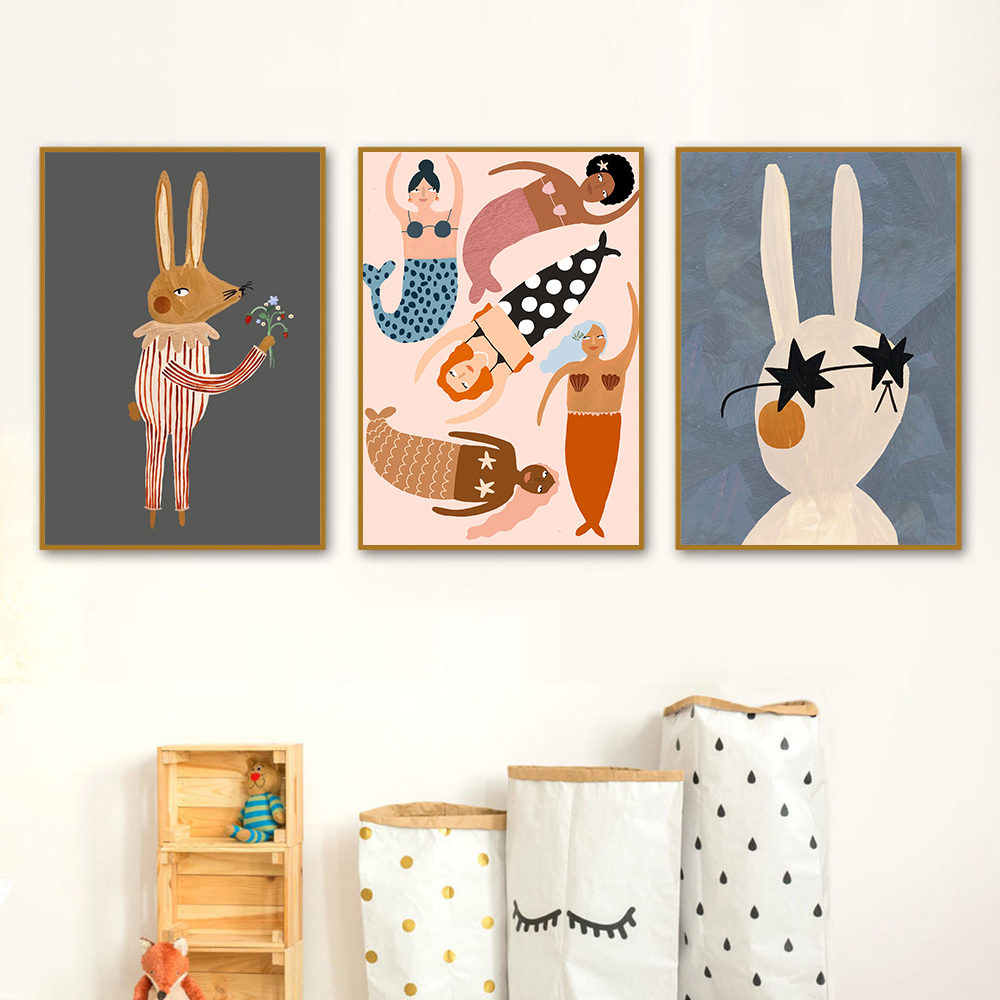 1PC Frameless Funny Cartoon Ra - đánh giá và giá Baby Nursery Quotes