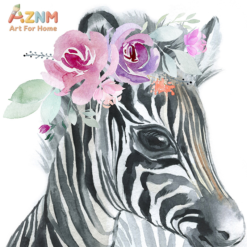 Animals Floral Crown Art Decor - đánh giá và giá Baby Nursery Animal Prints
