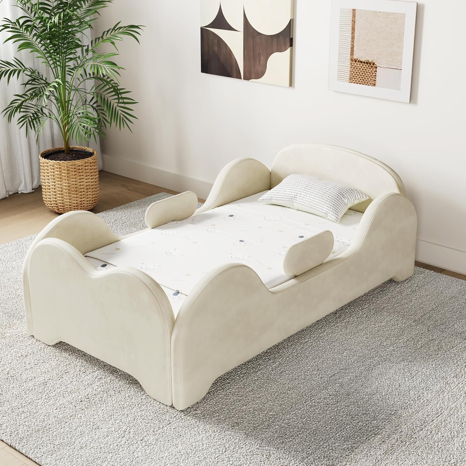 Toddler Floor Bed with Safety  - đánh giá và giá Bed Rail Toddler
