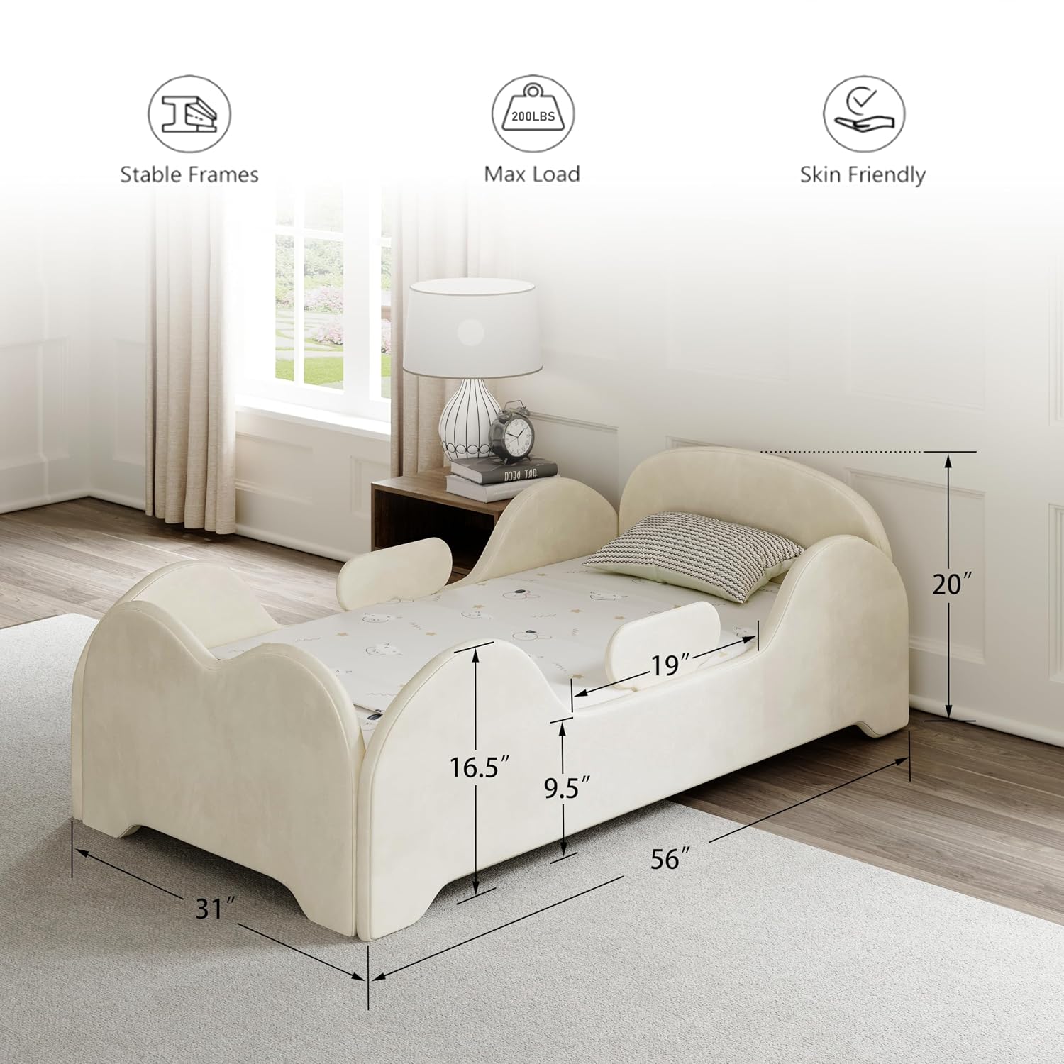 Toddler Floor Bed with Safety  - đánh giá và giá Bed Rail Toddler