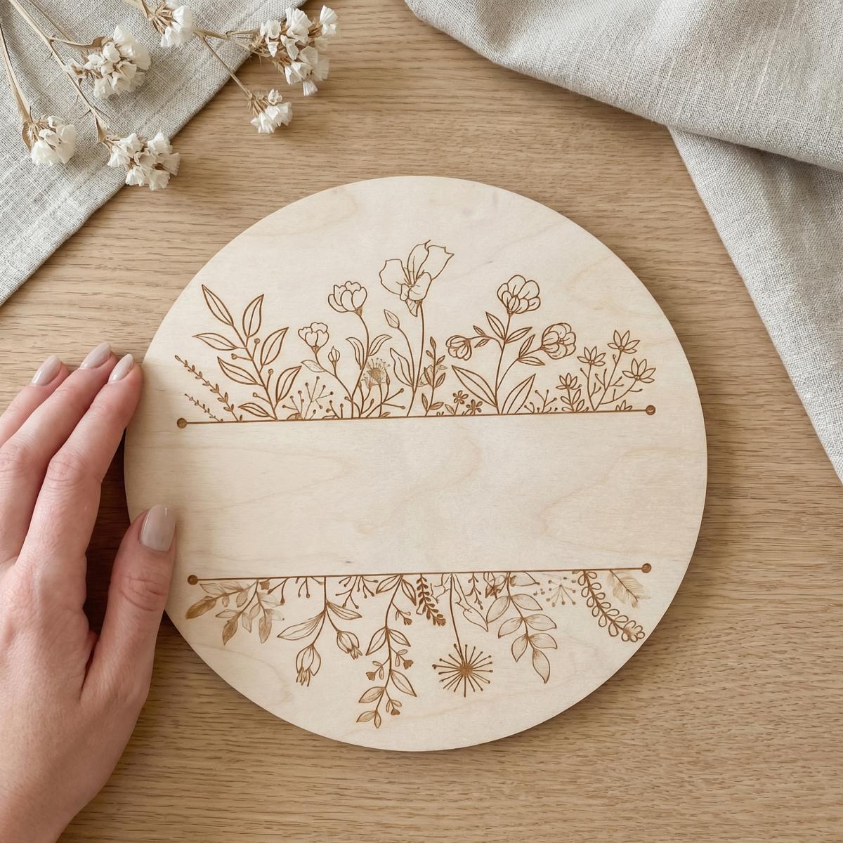 Personalized Floral Round Wood - đánh giá và giá Baby Nursery