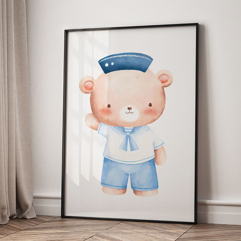 Bear Whale Sailboat Lighthouse - đánh giá và giá Baby Nursery Paintings