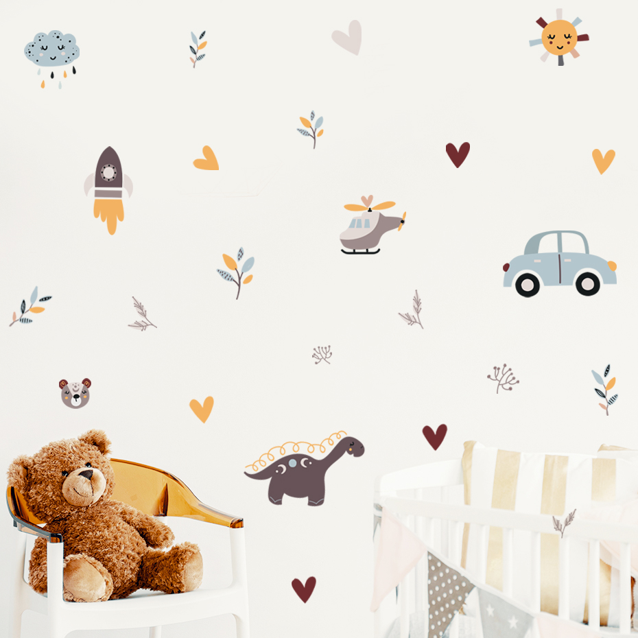 Hoạt Hình Khủng Long Máy Bay X - đánh giá và giá Wall Decal Nursery