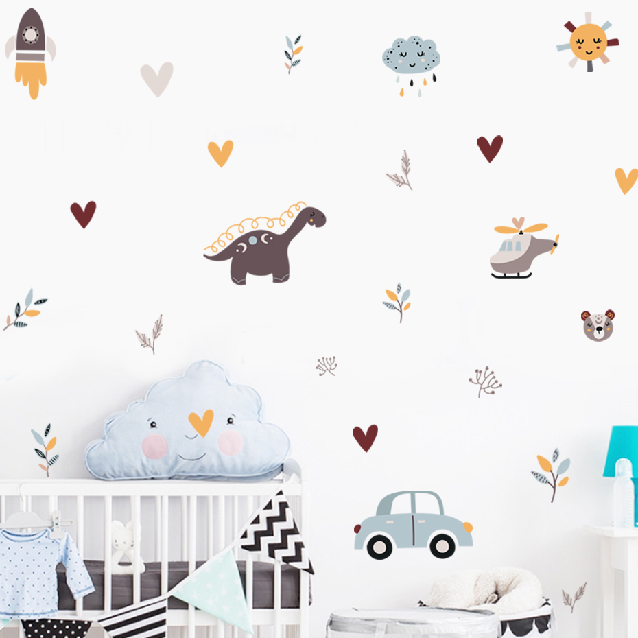 Hoạt Hình Khủng Long Máy Bay X - đánh giá và giá Wall Decal Nursery