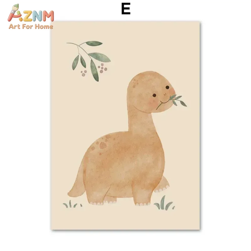 AZNM Neutral Watercolor Dinosa - đánh giá và giá Baby Nursery Elephant