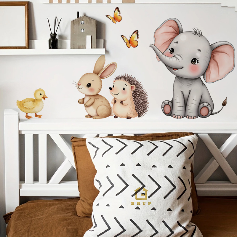 Cartoon Animal Wall Sticker -  - đánh giá và giá Wall Decal Nursery