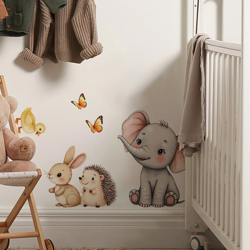 Cartoon Animal Wall Sticker -  - đánh giá và giá Wall Decal Nursery