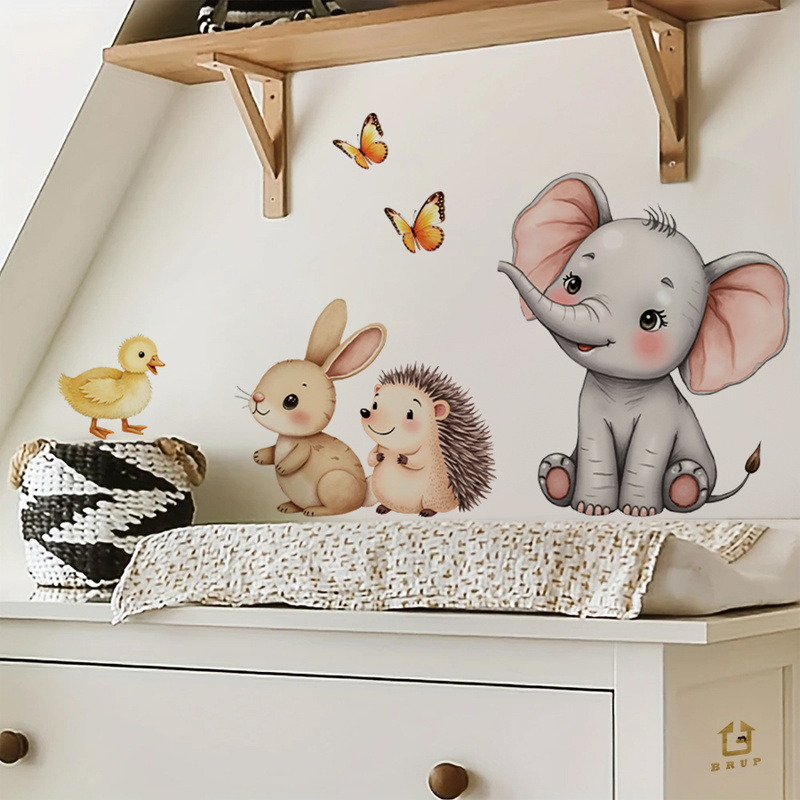 Cartoon Animal Wall Sticker -  - đánh giá và giá Wall Decal Nursery