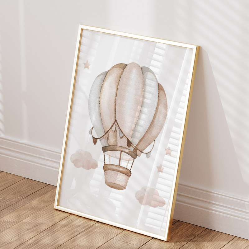 Cute Elephant Hot Balloon Moon - đánh giá và giá Baby Nursery Animal Prints