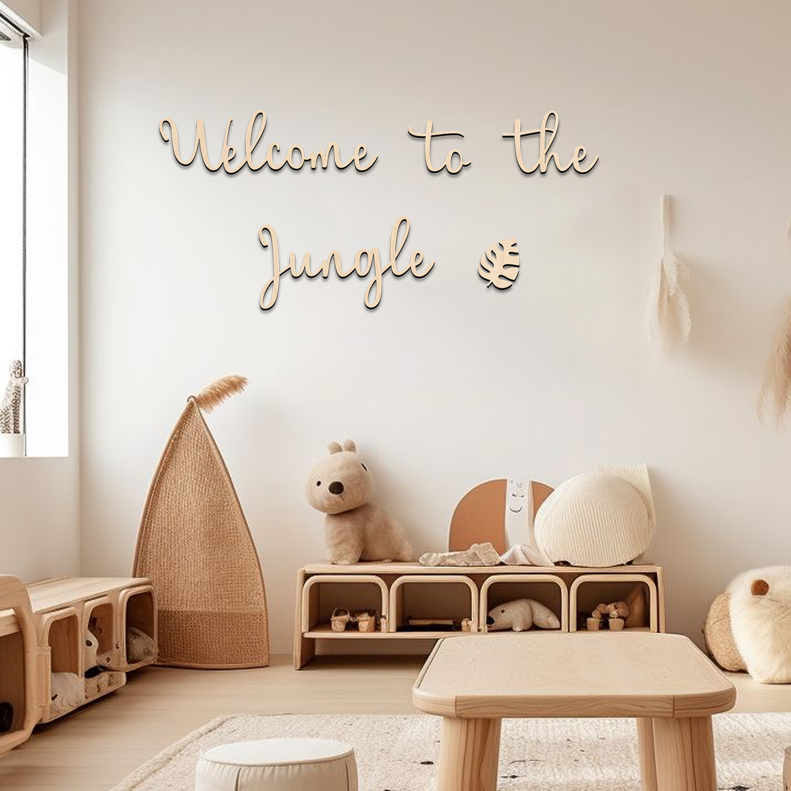 Welcome to the Jungle Wooden S - đánh giá và giá Baby Nursery Sign