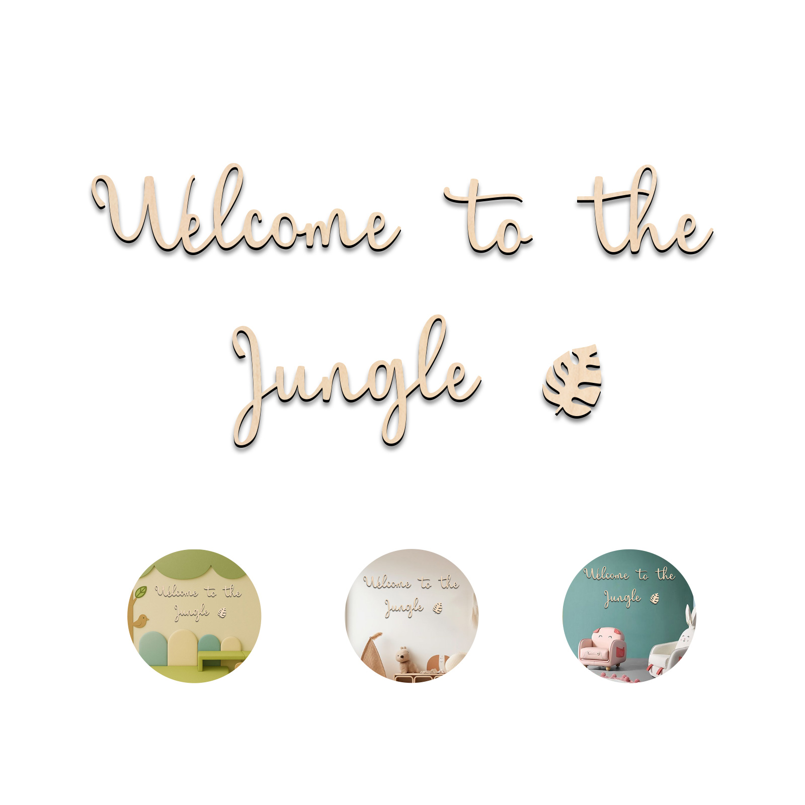 Welcome to the Jungle Wooden S - đánh giá và giá Baby Nursery Sign