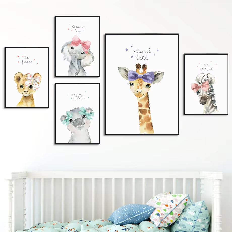 Lion Zebra Giraffe Elephant Hi - đánh giá và giá Baby Nursery Elephant