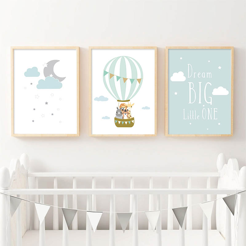 Balloon Moon Nursery Poster Wa - đánh giá và giá Baby Nursery Quotes
