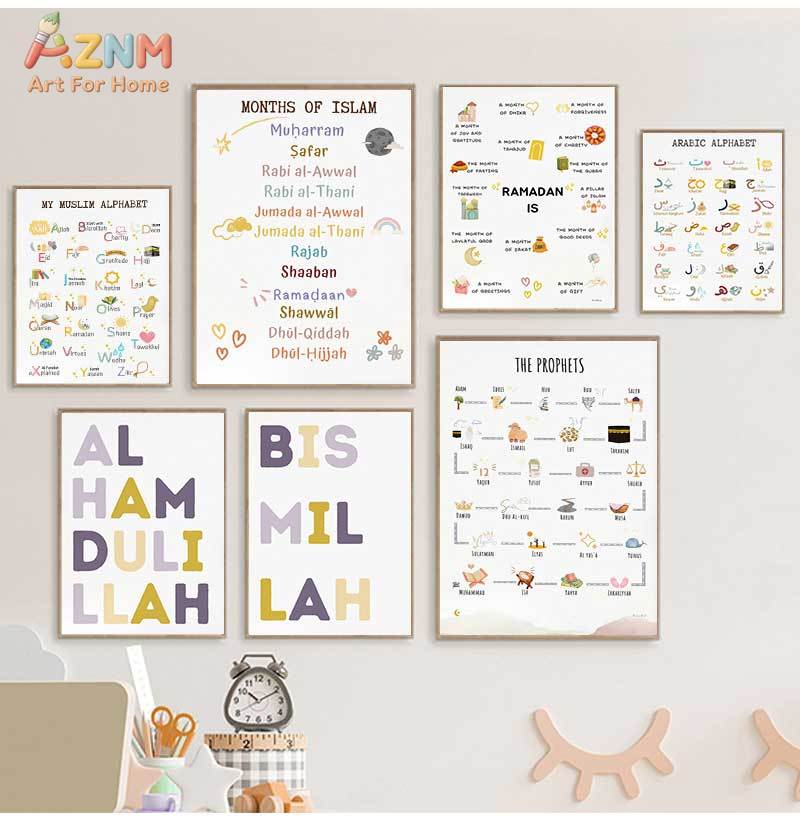 Islam Muslim Prophets Arabic A - đánh giá và giá Baby Nursery Paintings