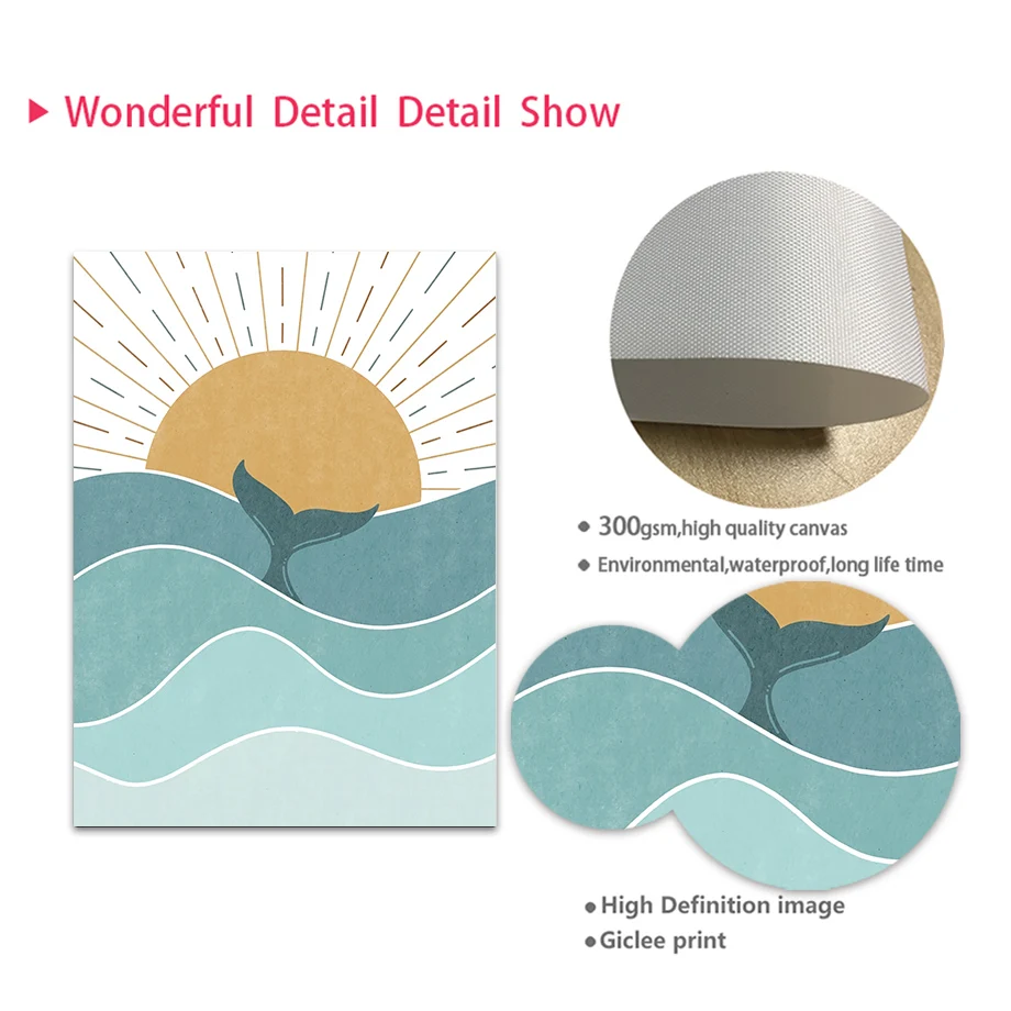1pc frameless Fish Whale Seagu - đánh giá và giá Baby Nursery Quotes