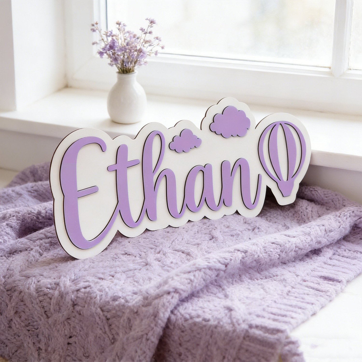 Personalized Hot Air Balloon & - đánh giá và giá Baby Nursery Sign