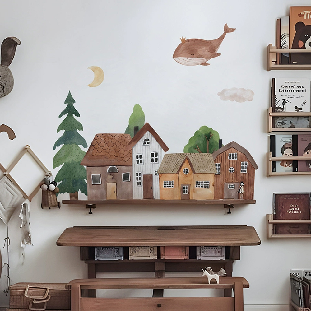 Fabric Cartoon Forest Vintage  - đánh giá và giá Wall Decal Nursery