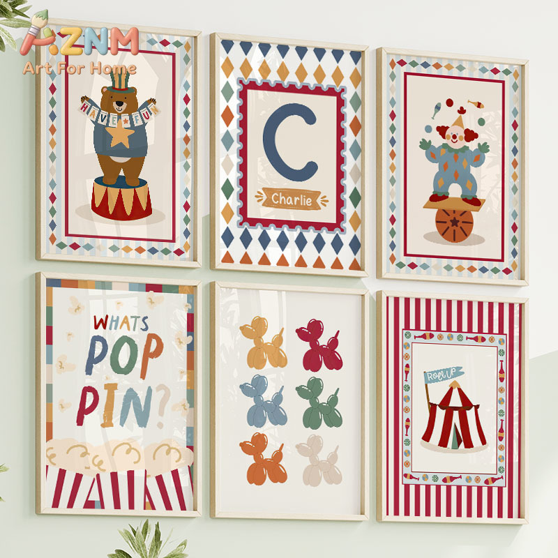 Circus Bear Magician Dog Quote - đánh giá và giá Baby Nursery Paintings